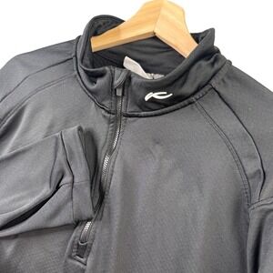 KJUS Men Diamond Fleece Halfzip Pullover Black Size 52 L Long sleeve Golf Ski